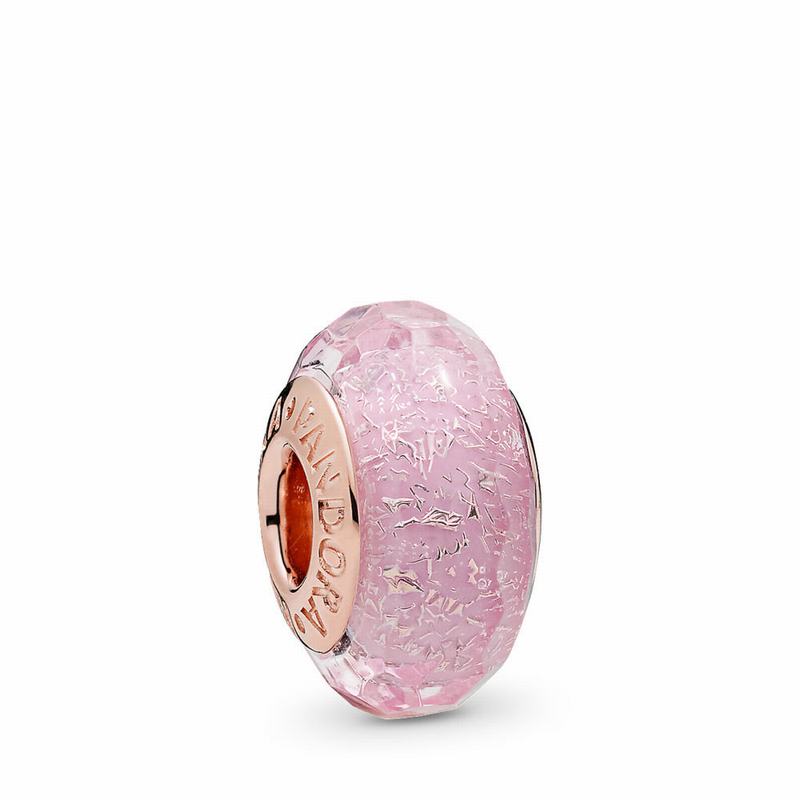 Pandora Australia Rose™ Pink Shimmering Murano Glass Charm | DFKWCY897